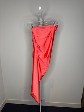 Coral Pink Draped Skirt